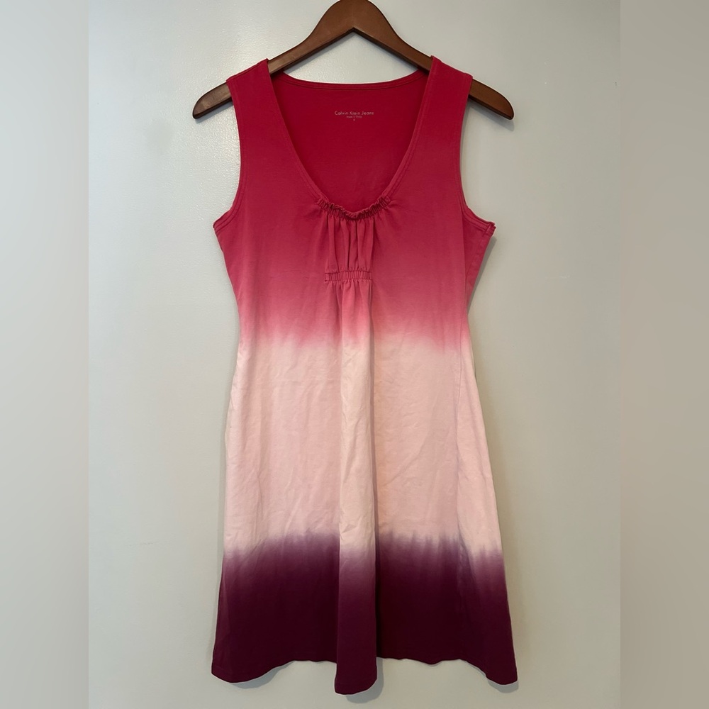 Calvin Klein Jeans Tank Dress size S, pink and purple Ombré sleeveless